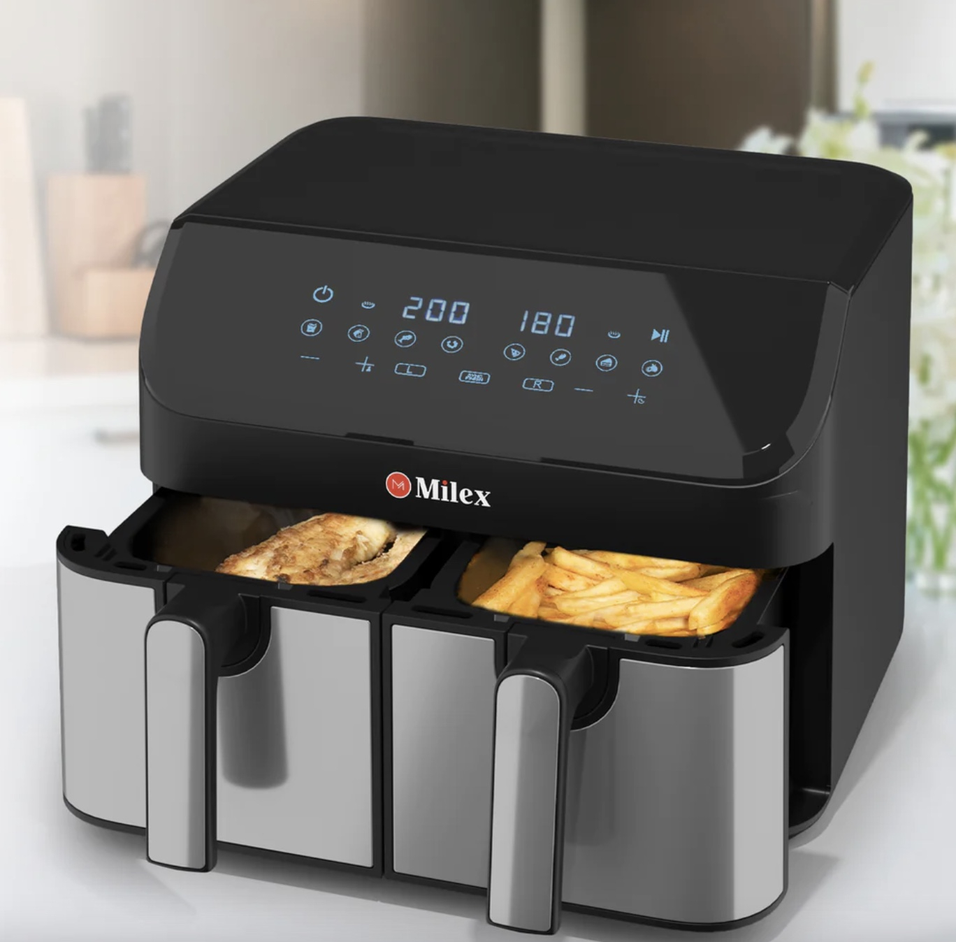 18% Off On Milex 9L Dual Basket Air Fryer | OneDayOnly