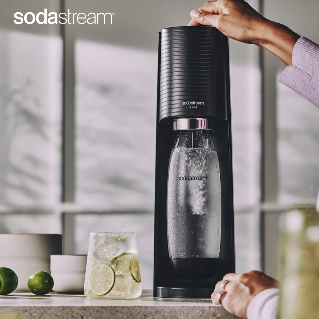 Terra Sparkling Water Machine with 3x Fuse PET Bottles