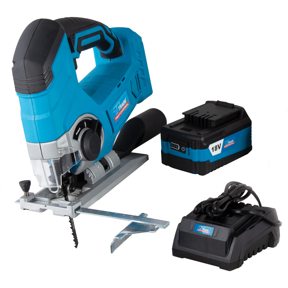 18V Cordless Jigsaw with 2x Batteries and Charger