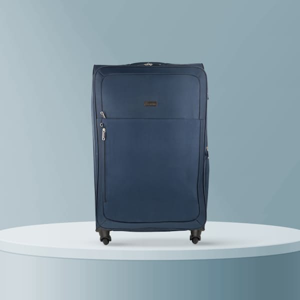 60cm Polar Series Soft Shell Navy Blue Suitcase