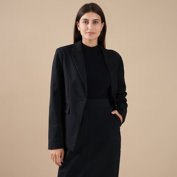 Ladies Danielle Formal Black Suit Jacket
