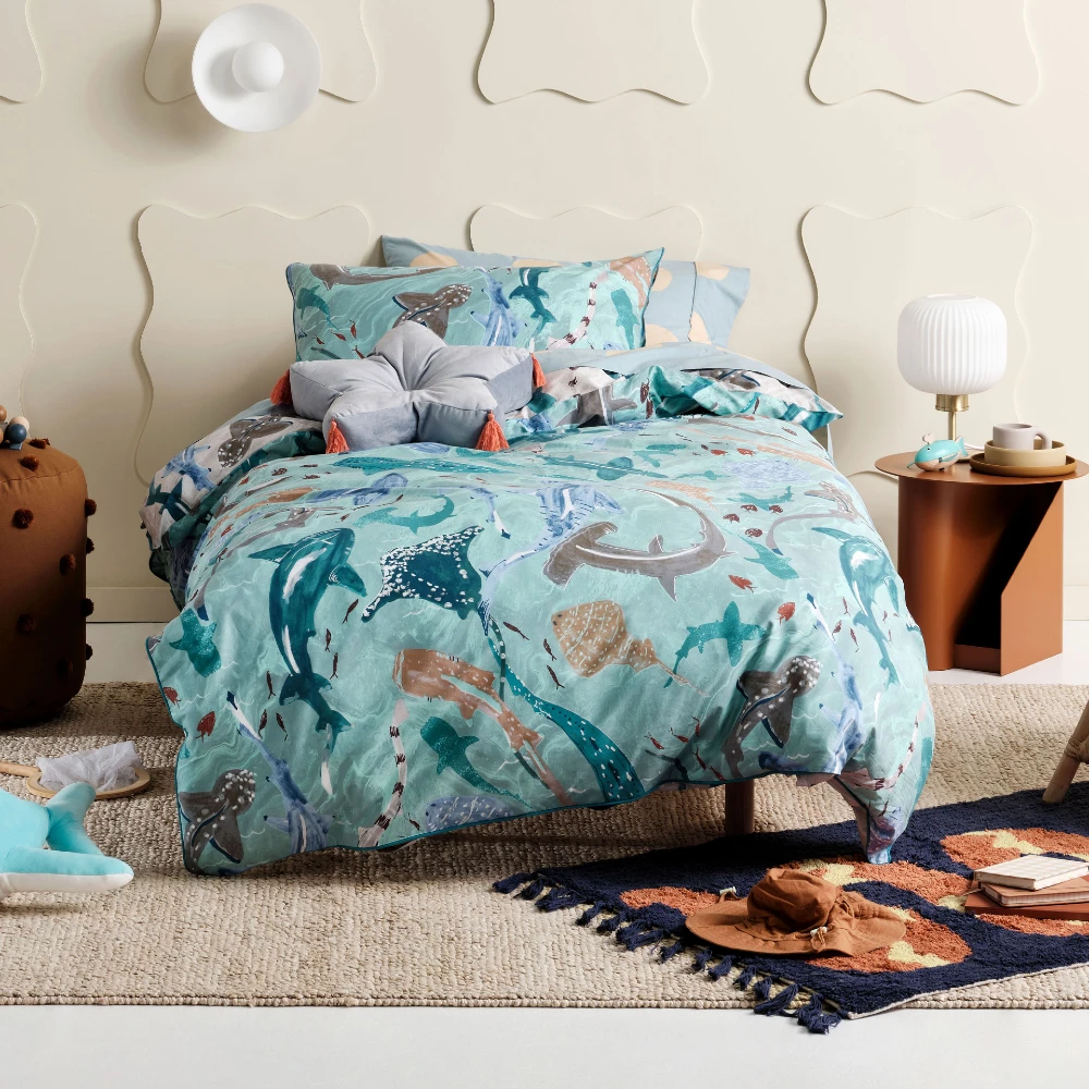 50 off on Linen House Shark School Duvet Set OneDayOnly
