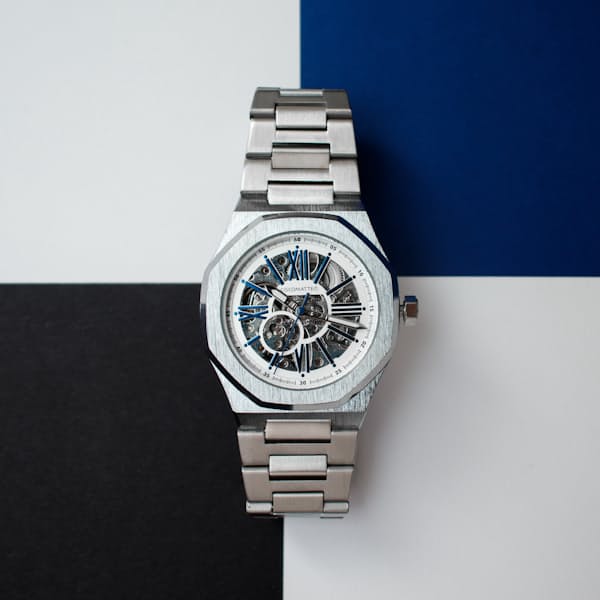Men's Automatic Satin White Stainless Steel Watch