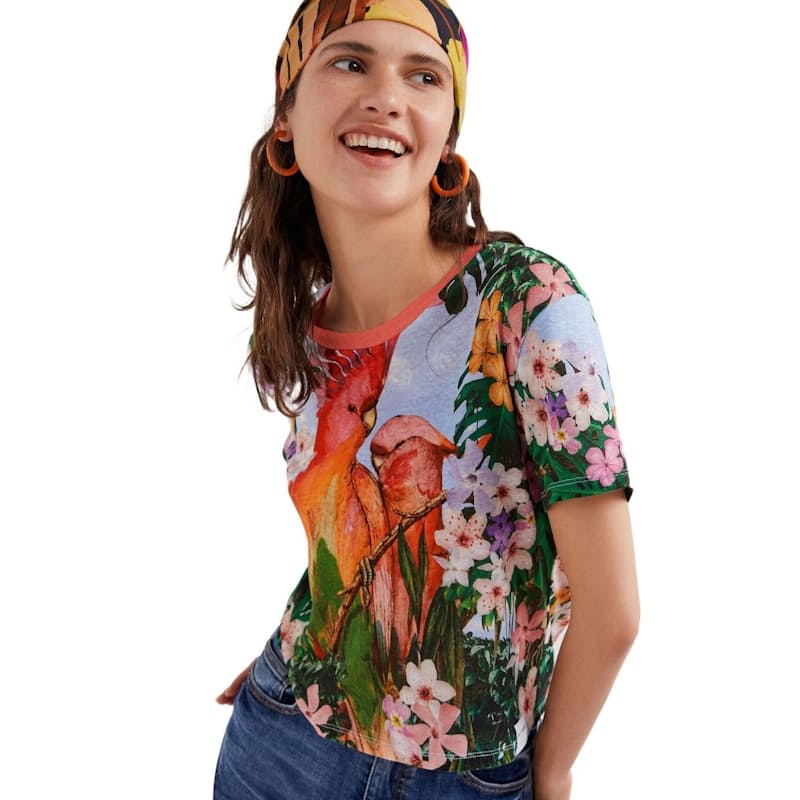 49% off on Desigual. Ladies Parrot T-Shirt | OneDayOnly