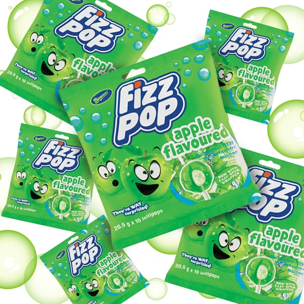 6x 10's Assorted Fizz Pop Lollipops