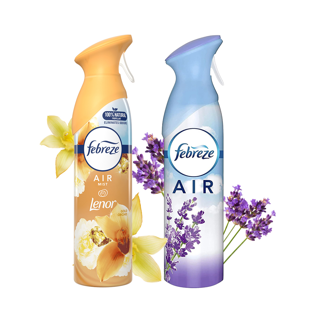 3 X 300 ml Febreze Air Freshener Can Spray - Lenor Gold Orchid