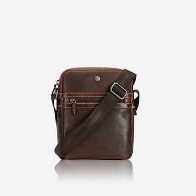 Genuine Leather Soho Two-Tone Organiser Crossbody Bag