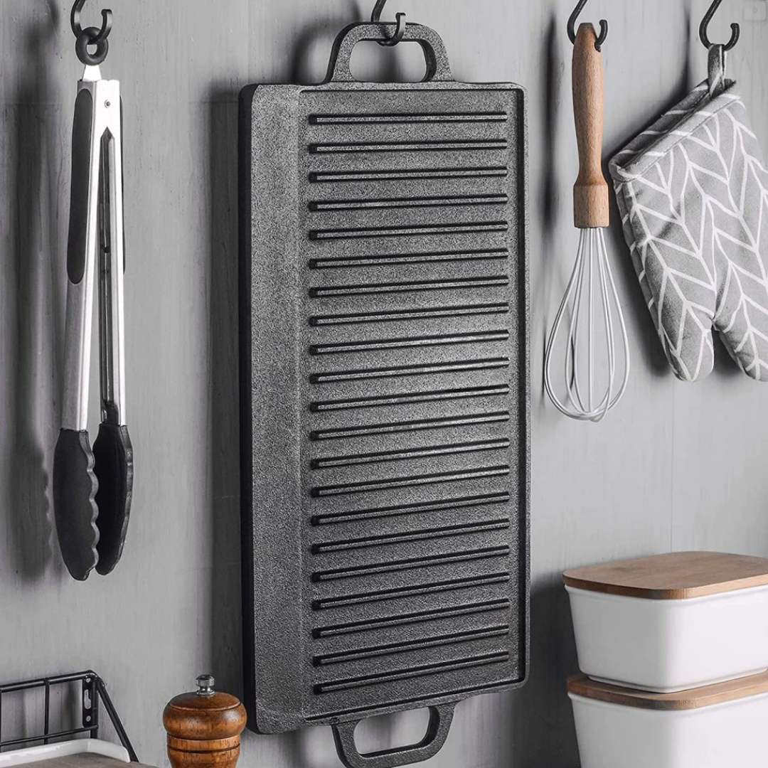Cast Iron Reversible Griddle Plate Pan