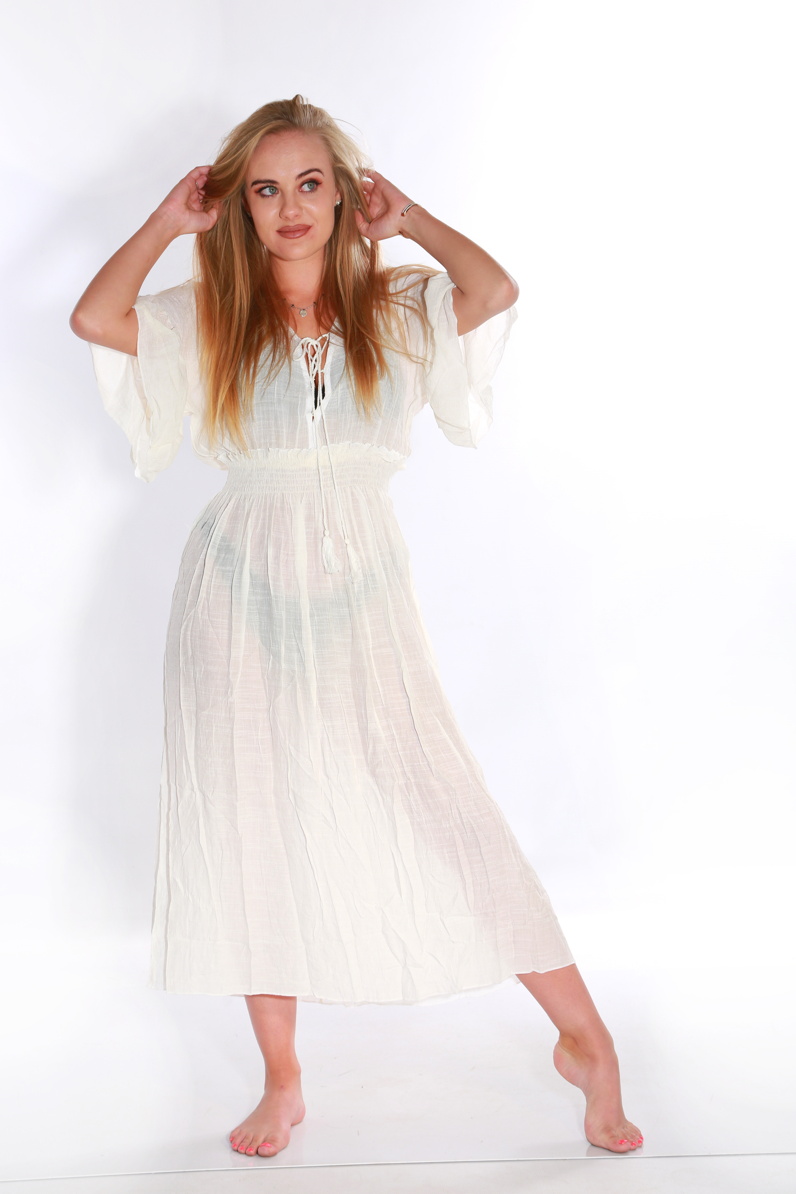 43 off on Ladies Freesize Long Dress Cover Up OneDayOnly