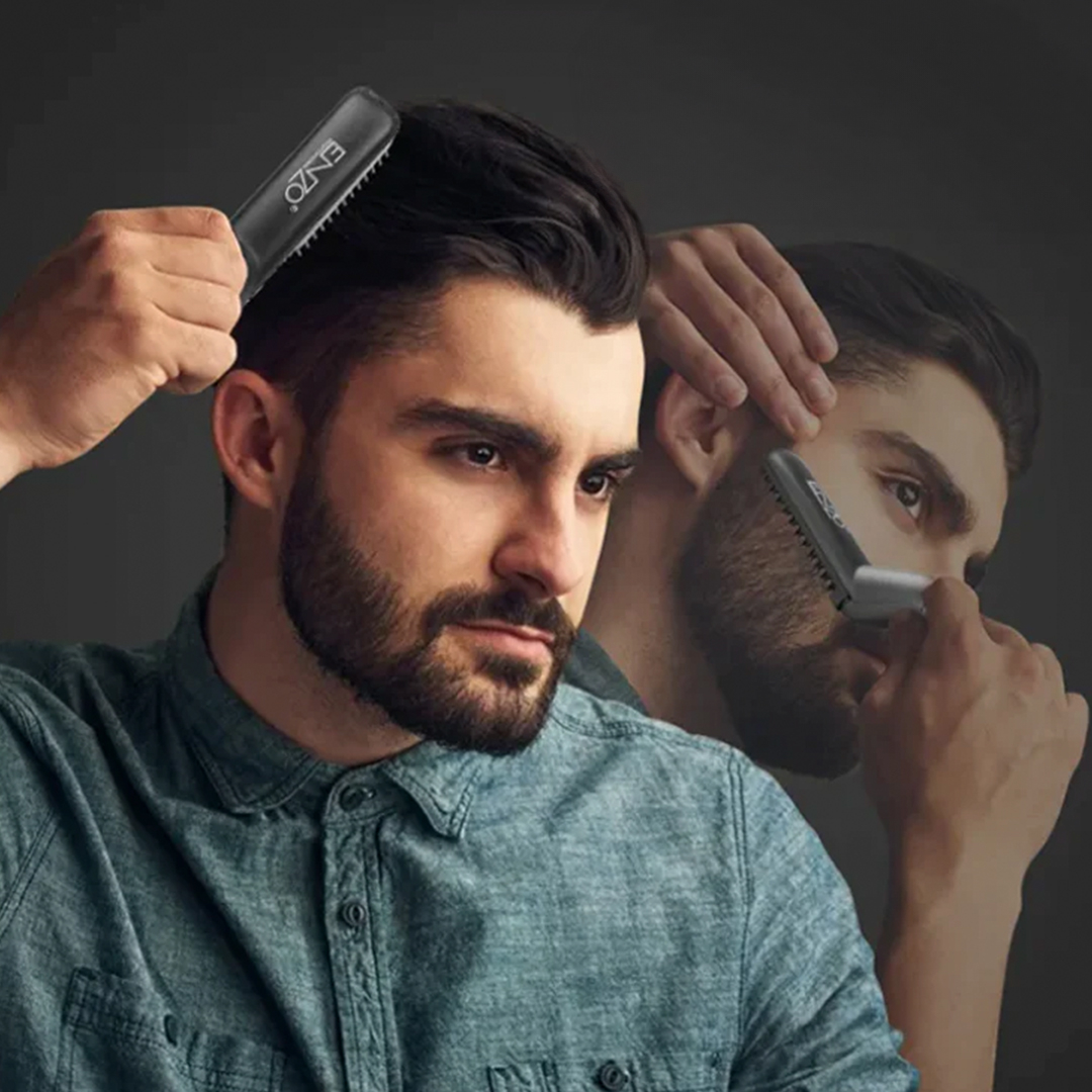 38 off on Enzo Heated Beard Straightener Brush OneDayOnly