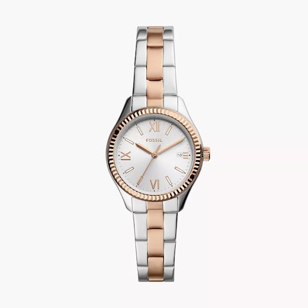 Ladies Rye Three-Hand Date Two-Tone Stainless Steel Watch