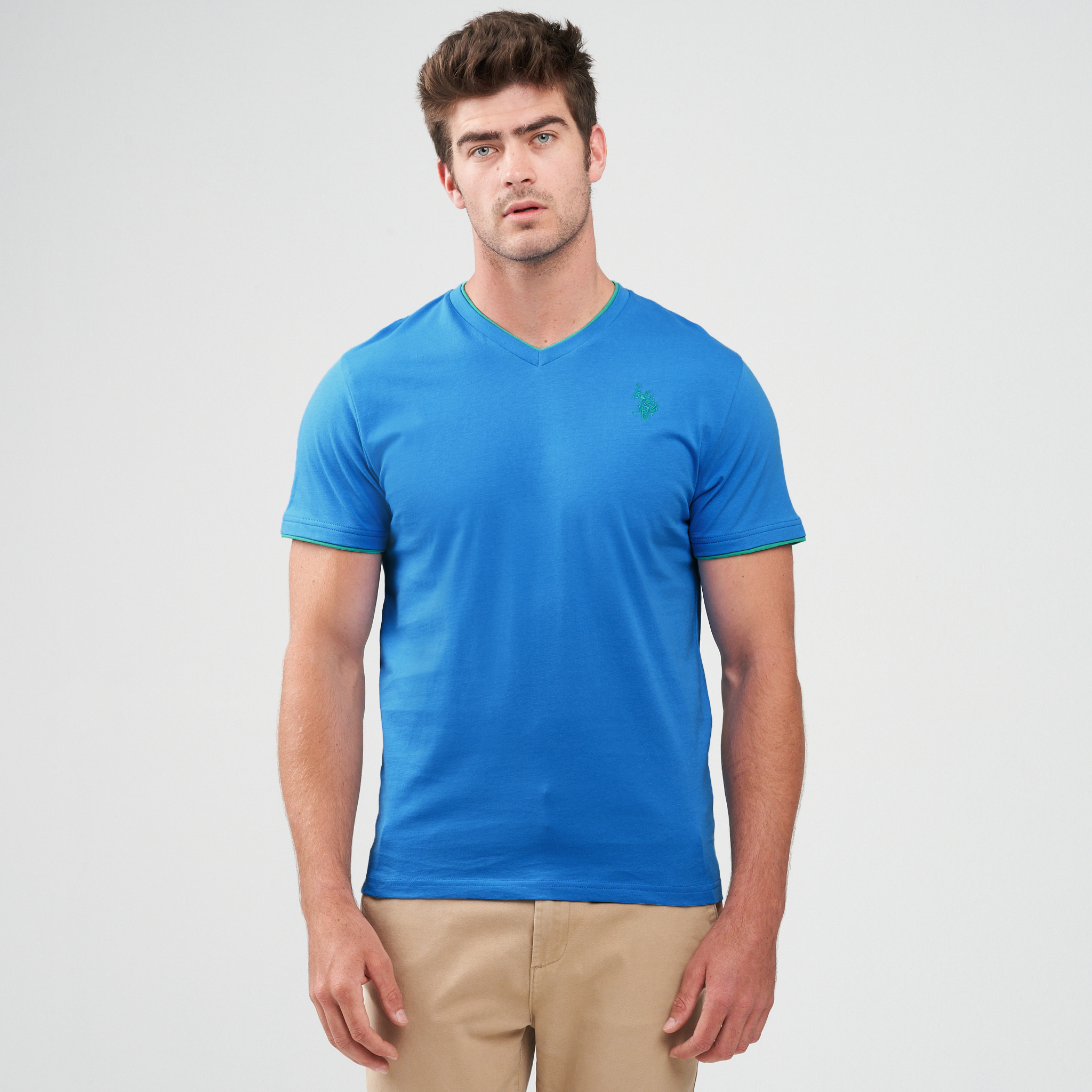 38% off on Men's 100% Cotton V-Neck T-Shirt | OneDayOnly