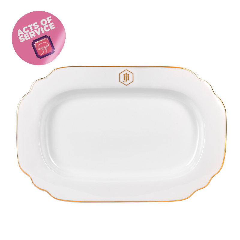 Oblong Oval Platter 38x25cm in White