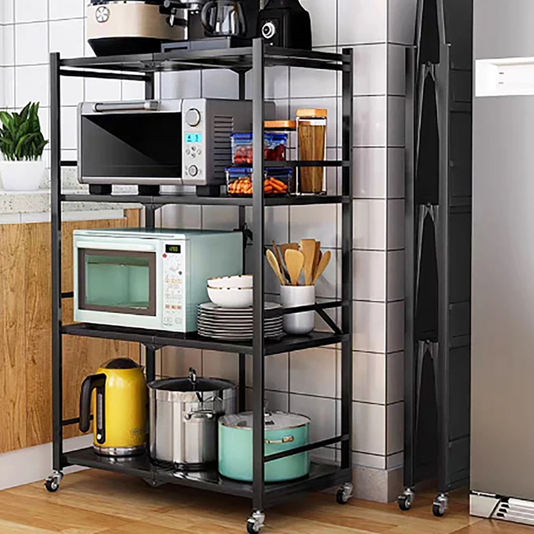4-Tier Foldable Tiered Storage Rack