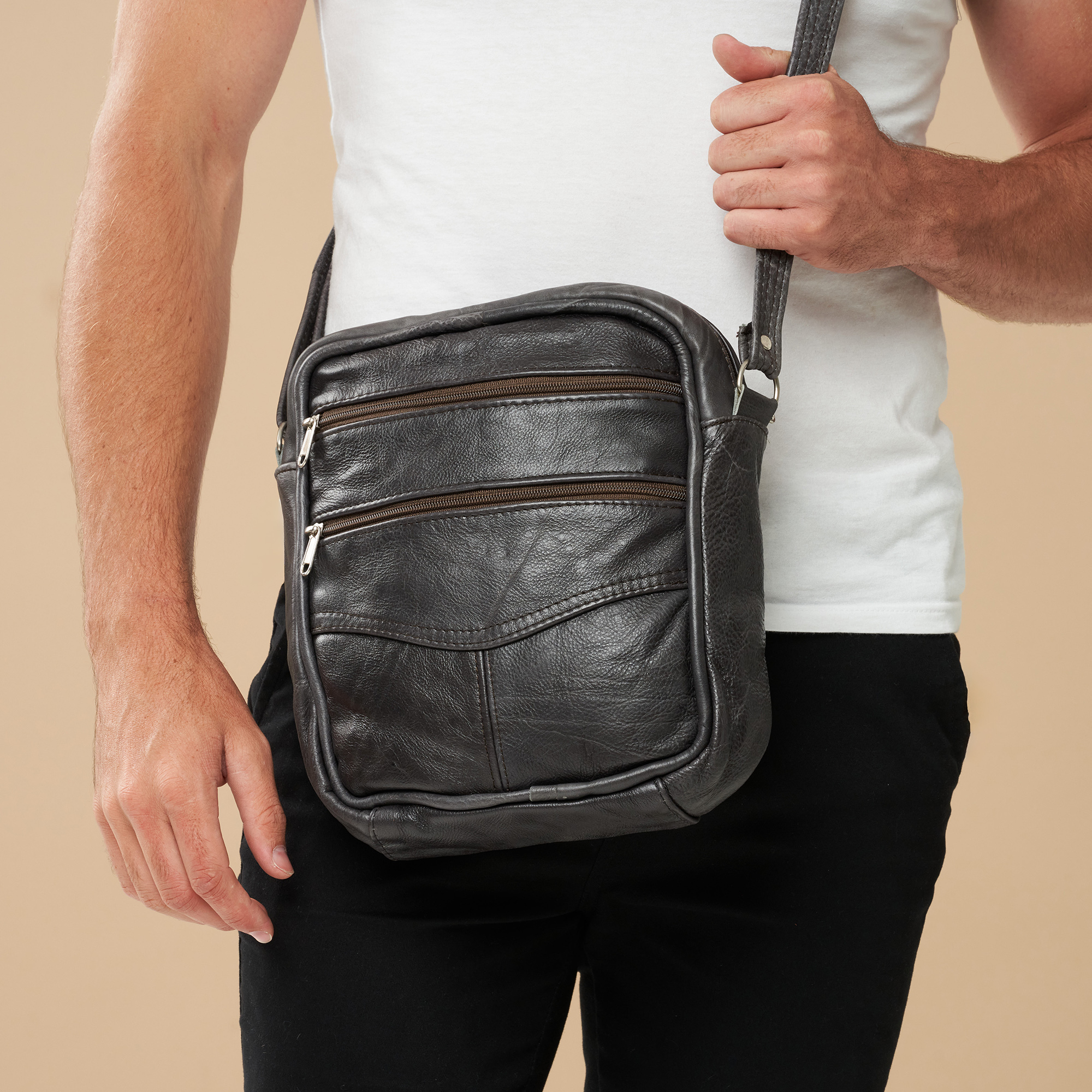 Genuine Leather Sarah Crossbody Bag