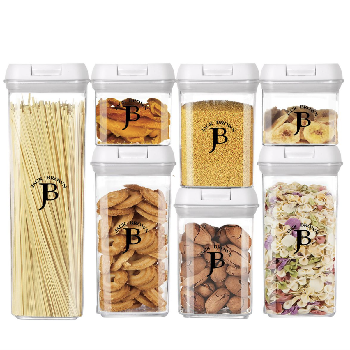 7-Piece Air Tight Food Storage Containers with Labels & Marker