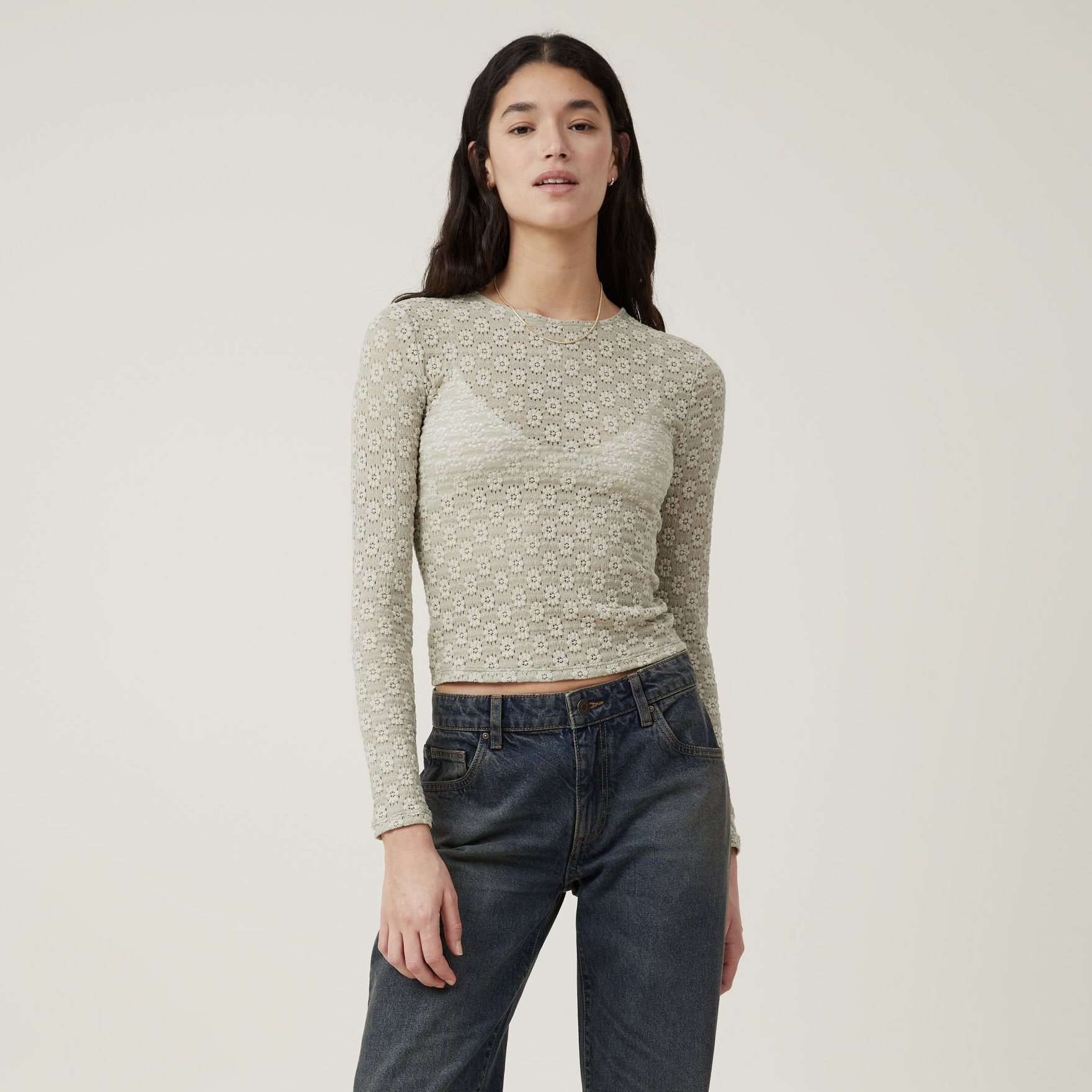 47% off on Ladies Luna Textured Crew Neck Top | OneDayOnly