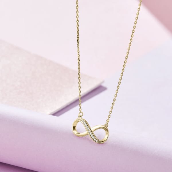 Little Infinity Necklace With Cubic Zirconia Gemstones