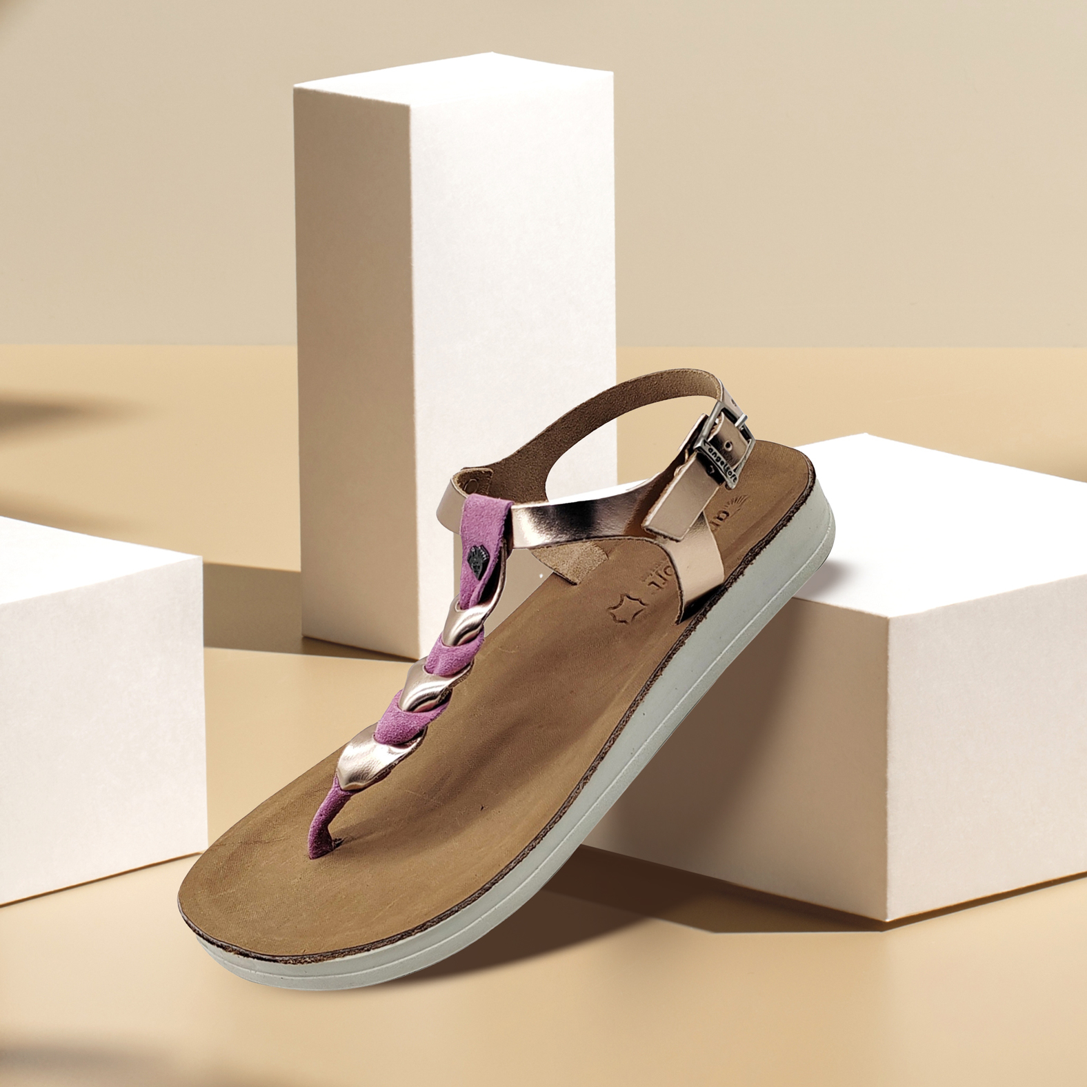 Jessica | Women’s Minimalist Double Strap Flat Sandals
