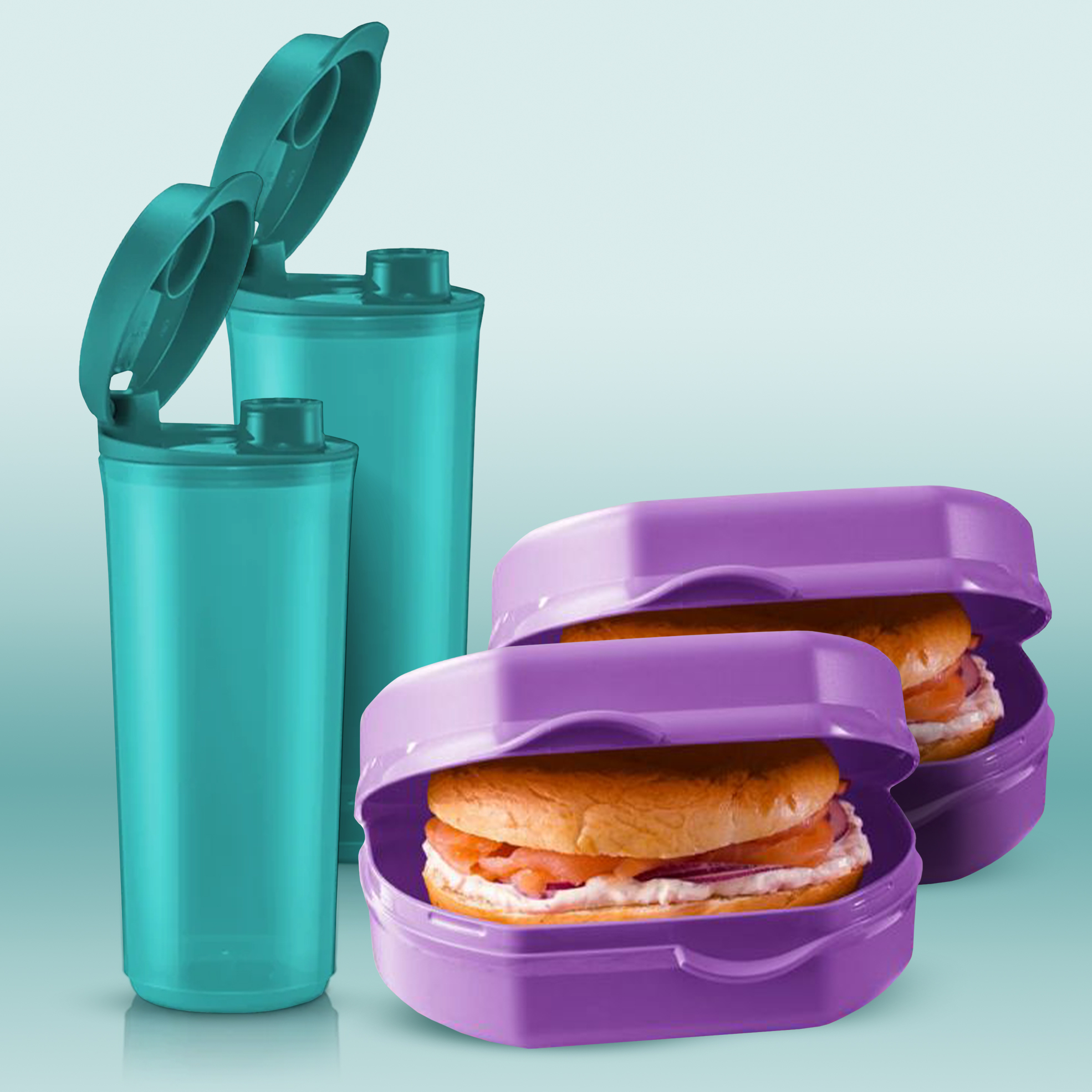 58% off on Tupperware 2x On The Go Lunch Sets | OneDayOnly