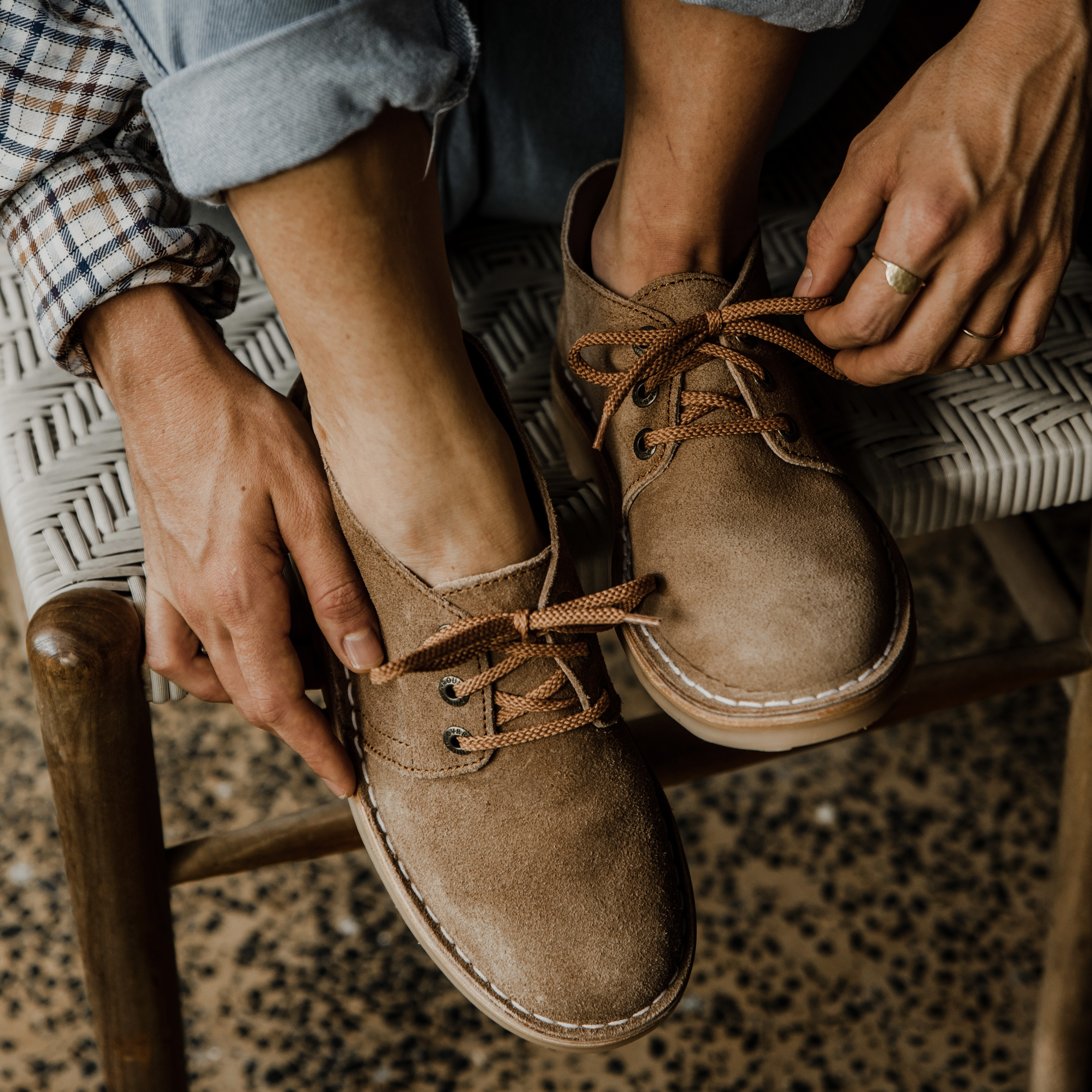 20% off on Unisex Khaki Suede Leather Vellies | OneDayOnly