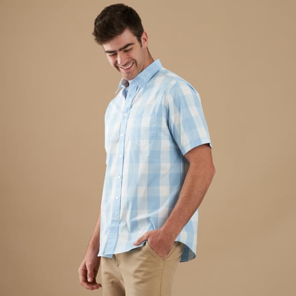 Men's Morris Blue Check Classic Fit Shirt
