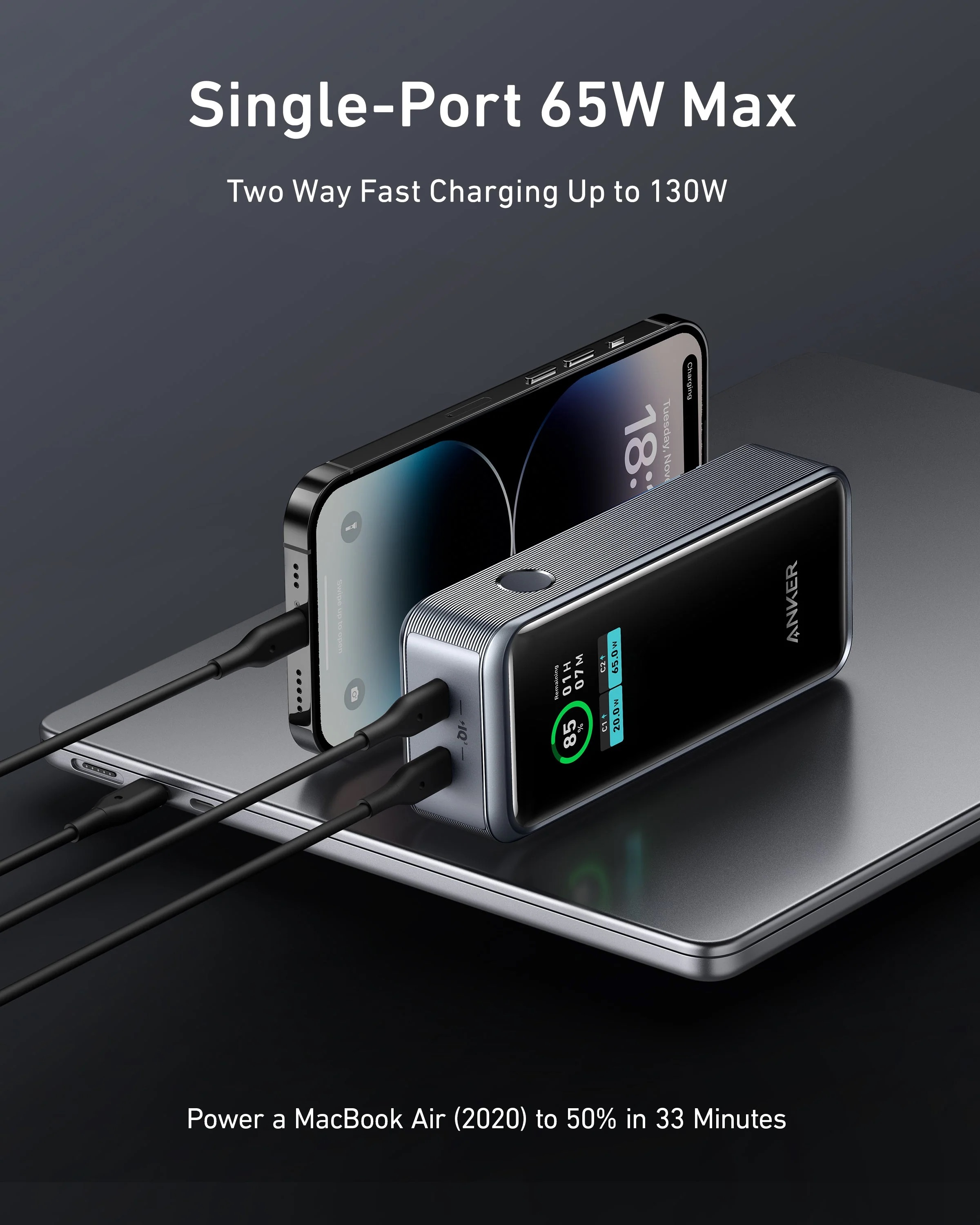 Bank Power Prime Anker スマホアクセサリー 12000mAh モバイルバッテリーの製品 | 130W) (12000mAh, Bank Power Prime Anker 130W スマホアクセサリー