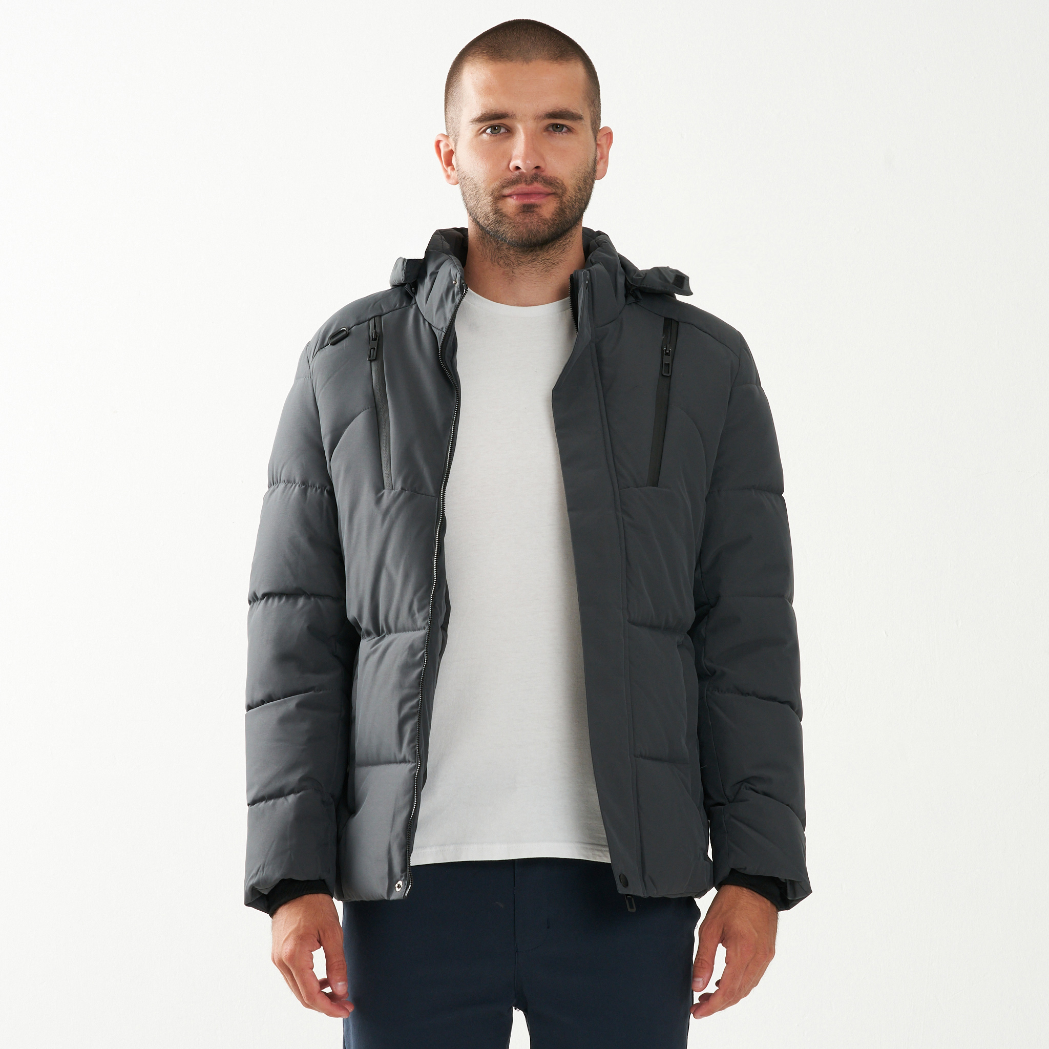 Men's Grey Arctic Stormbreaker Puffer Jacket