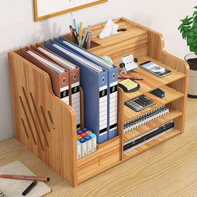 10-Compartment Office Desk Stationery Organiser