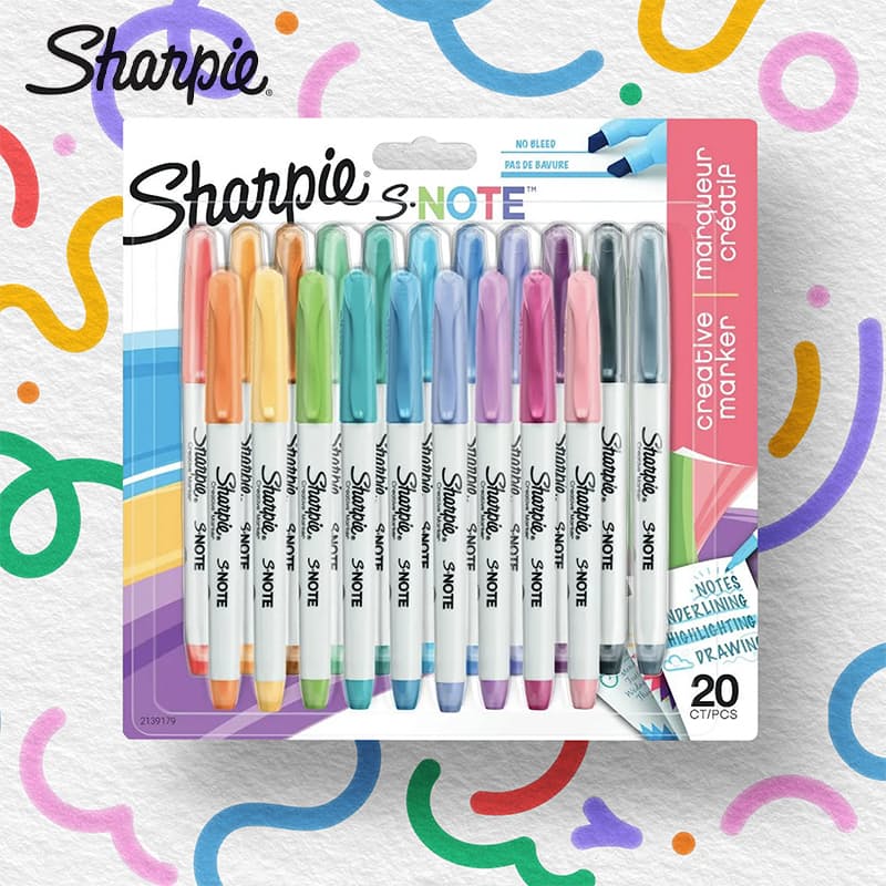 20x S-Note Assorted Highlighters