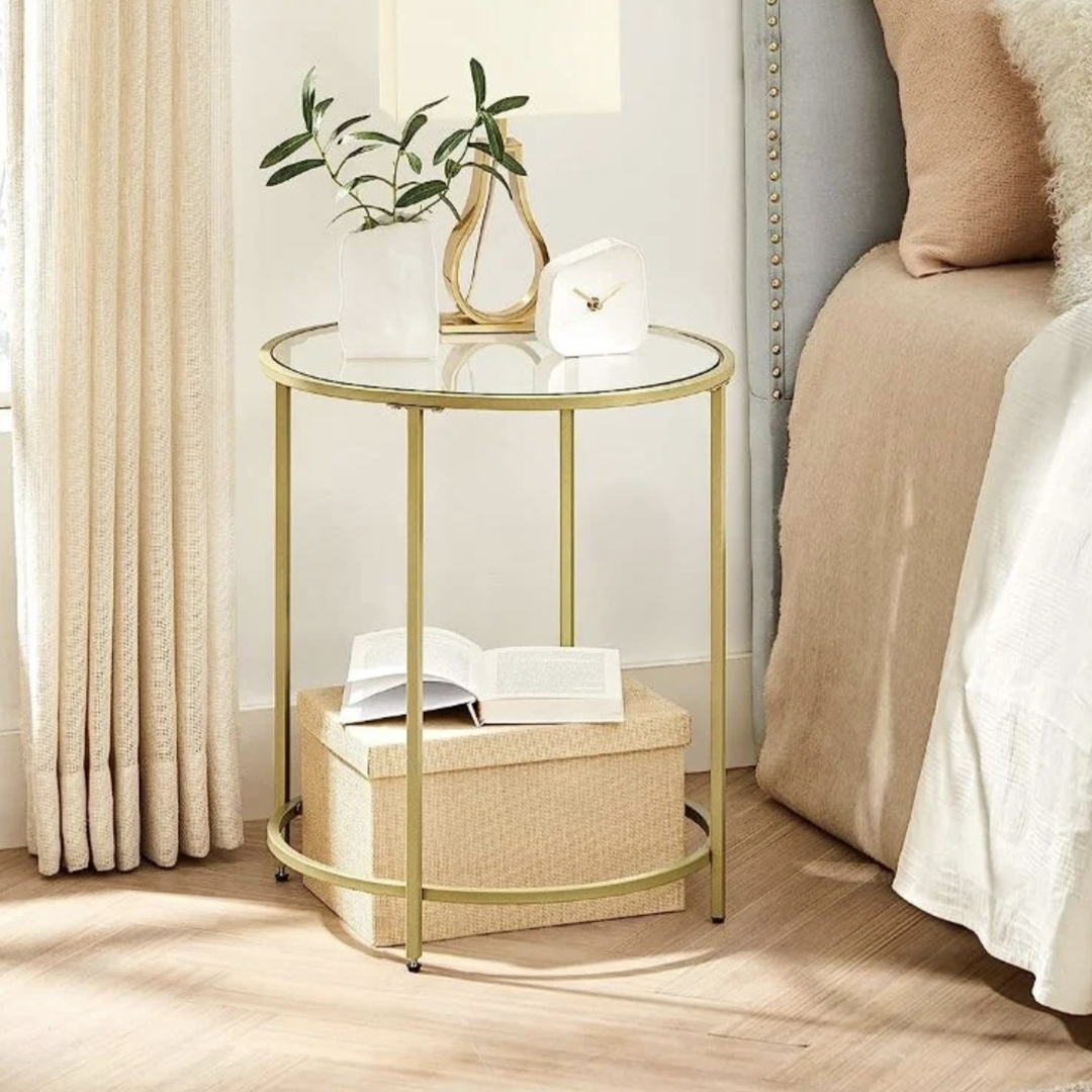 Geneva Round Glass Side Table