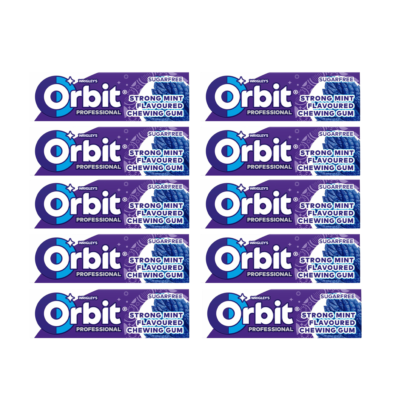 10x 14g Chewing Gum Packs