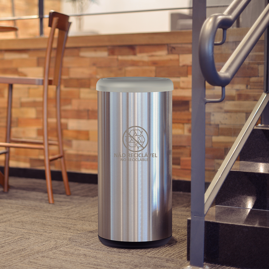 40L Stainless Steel Bin with Scotch Brite Finish