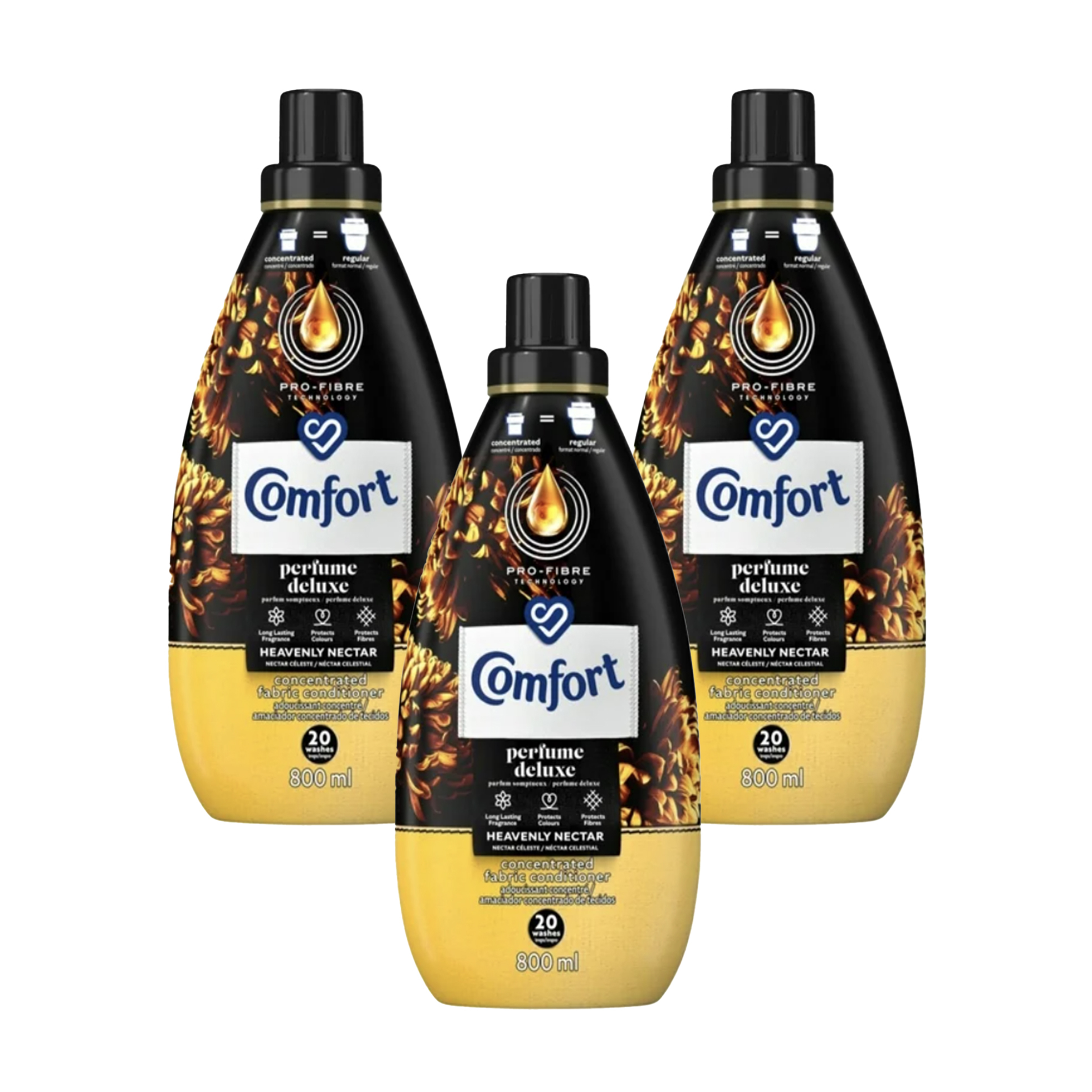 3x 800ml Deluxe Perfume Fabric Conditioners