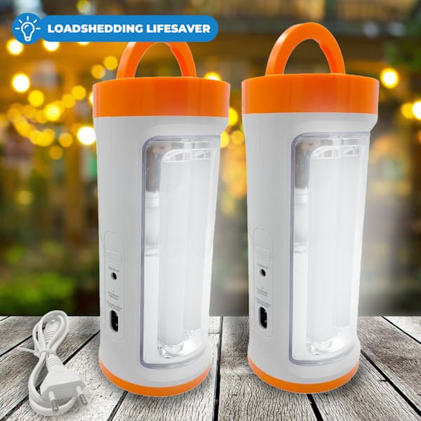 2x 64 LED Rechargeable Quad Tube Lanterns