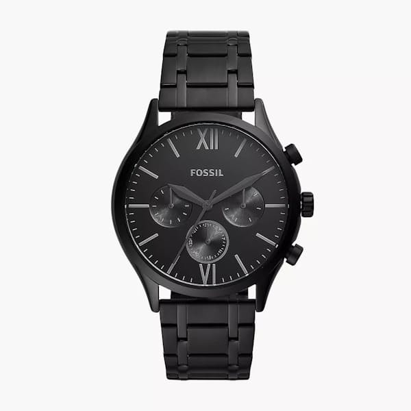 Men's Fenmore Multifunction Black Stainless Steel Watch