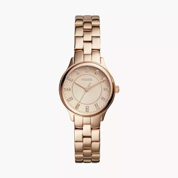 Ladies Modern Sophisticate Three-Hand Rose Gold-Tone Stainless Steel Watch
