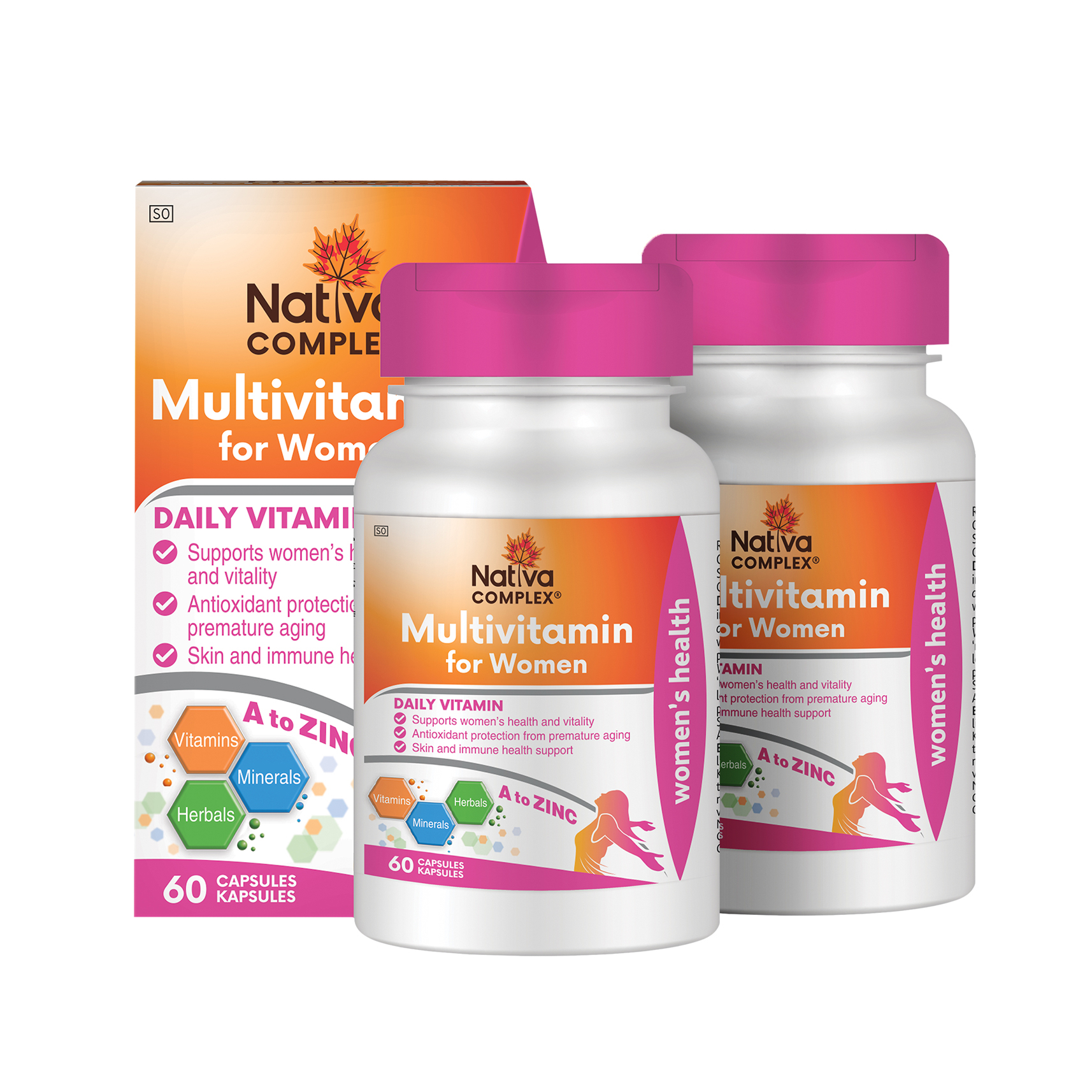 2x 60's Women or Men's Multivitamin Capsules