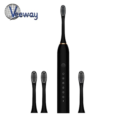 V90 90 Days Long Battery Life Sonic Electric Toothbrush with 4 Heads