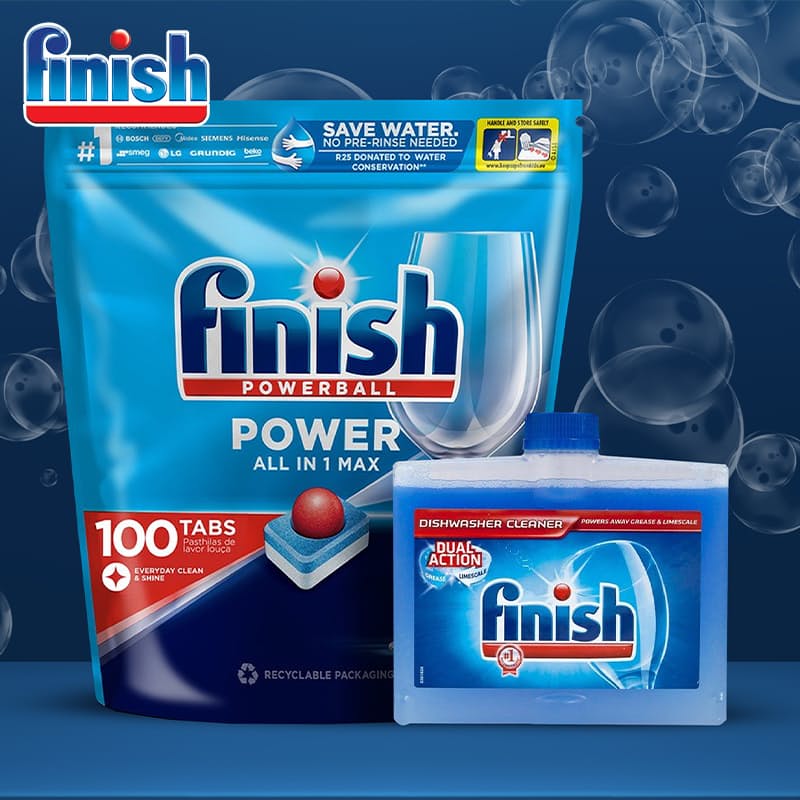All In One Auto Dishwashing Tablets 100's + 250ml Machine Cleaner