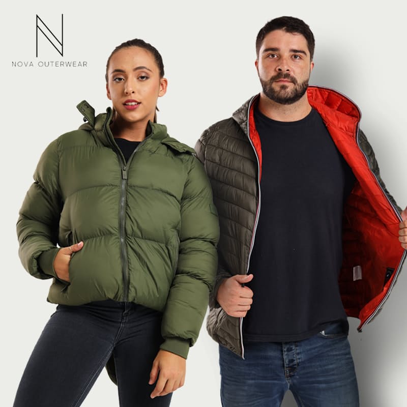 Men's or Ladies Puffer Jacket With Easy Carry Bag