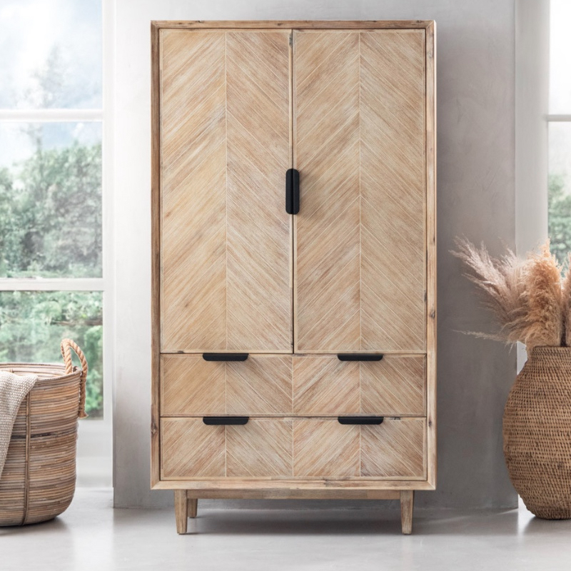Acacia Wood Storage Cabinet