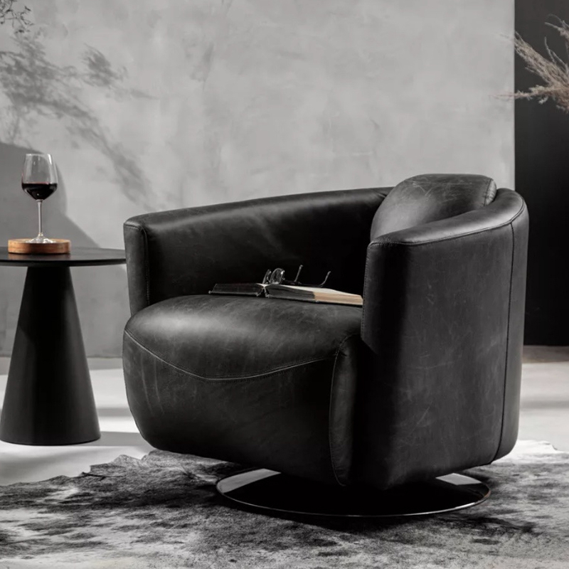 Full-Grain Leather Armchair