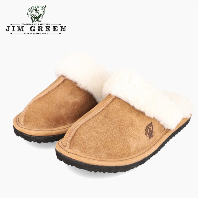 Unisex Genuine Leather Slippers with Sheep Skin Wool