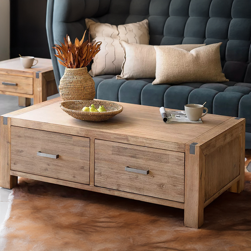 Solid Acacia Wood Coffee Table