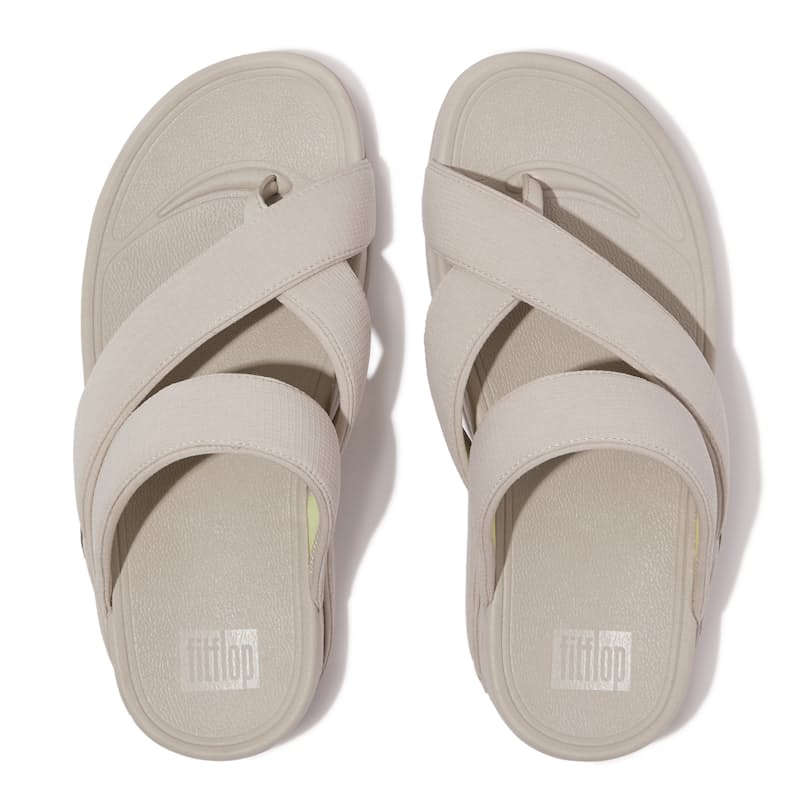 Clay Grey Lime Sling Water Resistant Ripstop Toe Post Sandals