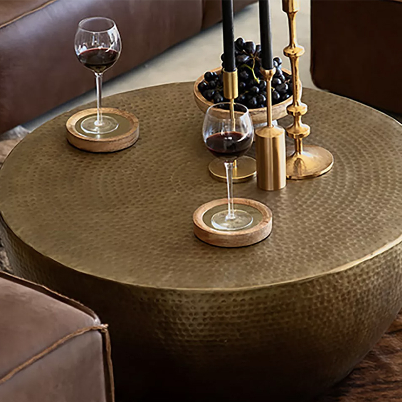 Hammered Aluminium Coffee Table