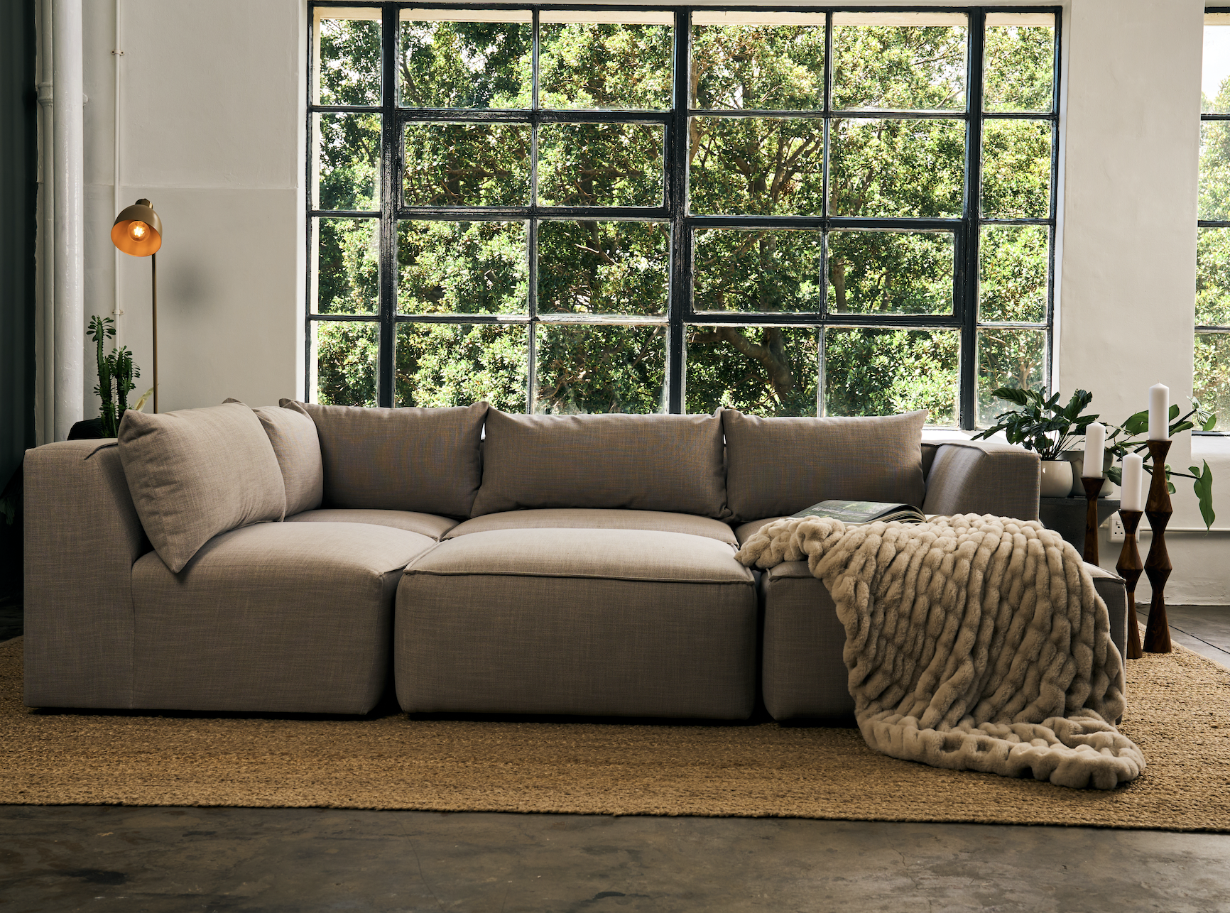 R16,550 off on Zorora Zola Nest Linen Couch | OneDayOnly