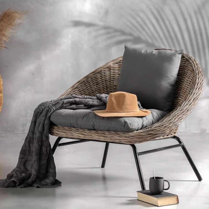 Natural Rattan Patio Chair