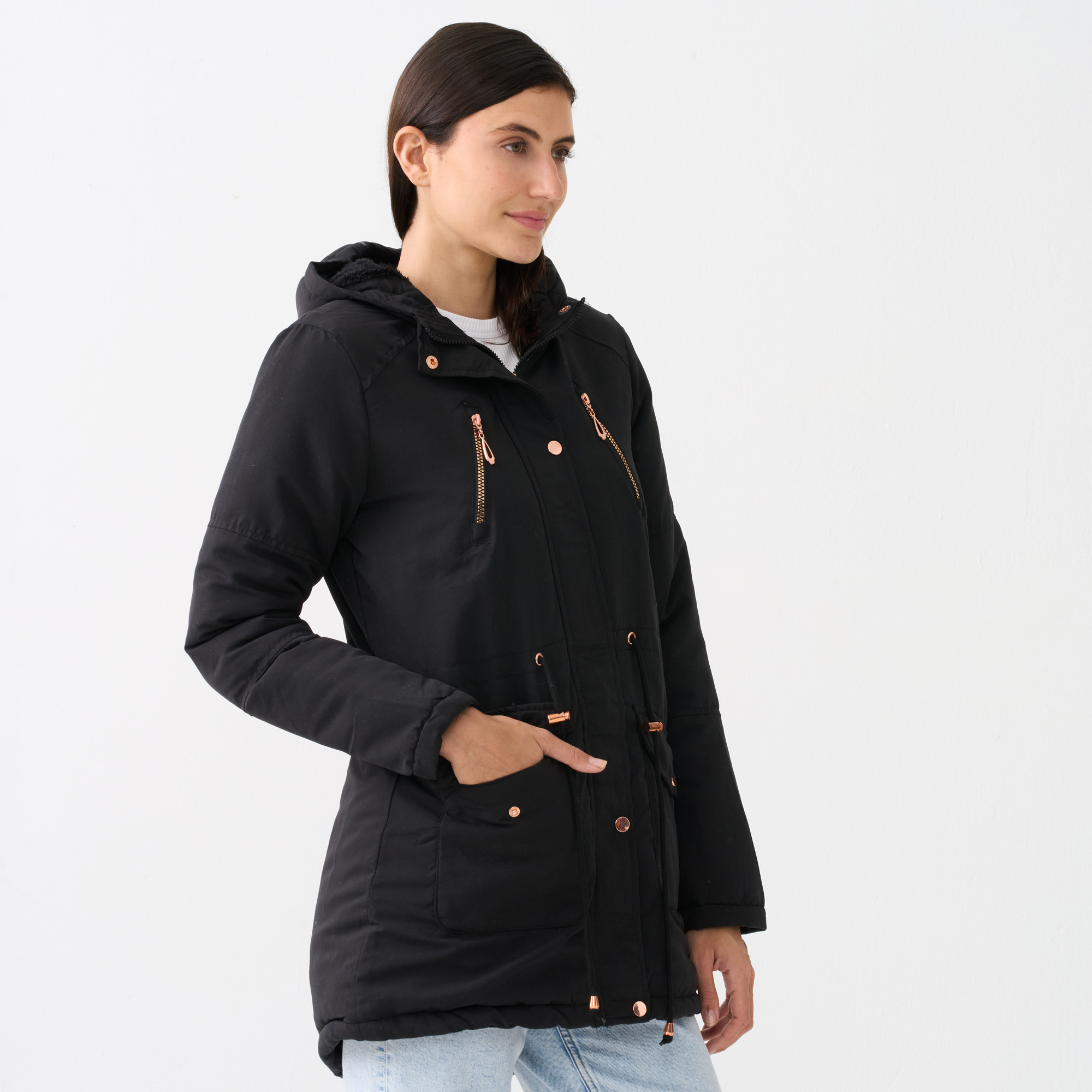 31% off on Luv Ladies Sherpa Lined Parka Jacket | OneDayOnly